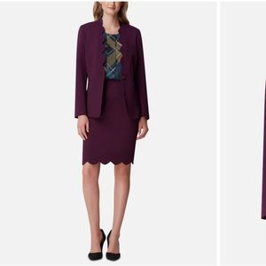 Tahari ASL scalloped skirt suit